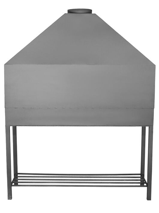 Профессиональный мангал с шамотным кирпичом 1500x450, изображение 4